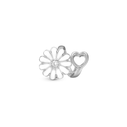 Marguerite Heart Charms til læderarmbånd - CHRISTINA