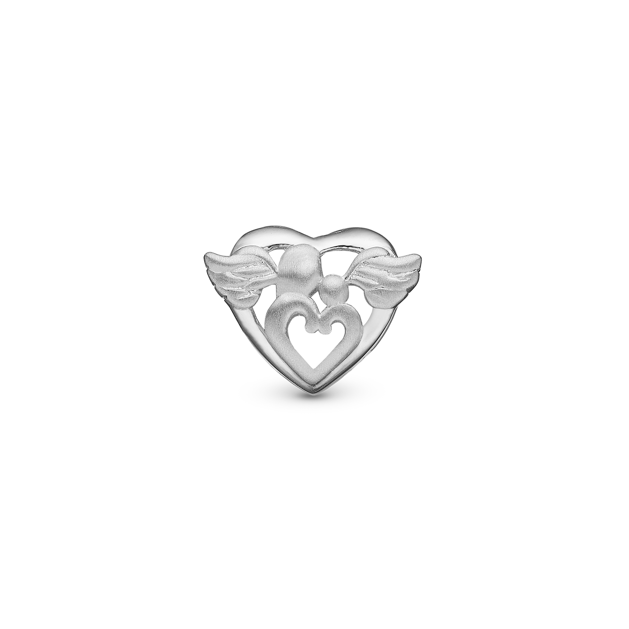 Guardian Angel Charm 6 mm for Classic Leather Bracelet - Polished Sterling Silver