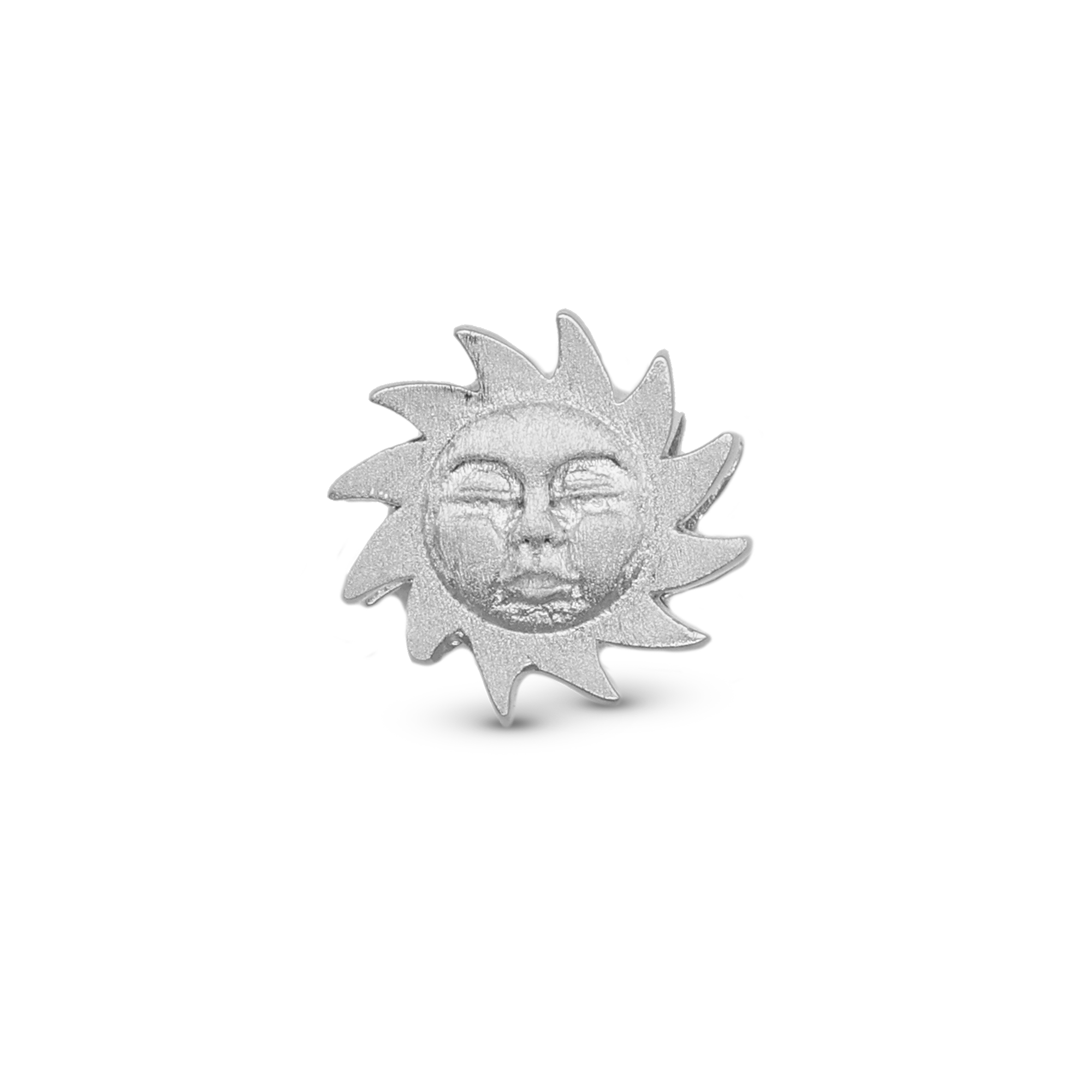 Glowing Sun Charm 6 mm for Classic Leather Bracelet - Matte Sterling Silver