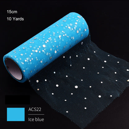 Sequined Net Yarn Small Dot Gauze Scarf