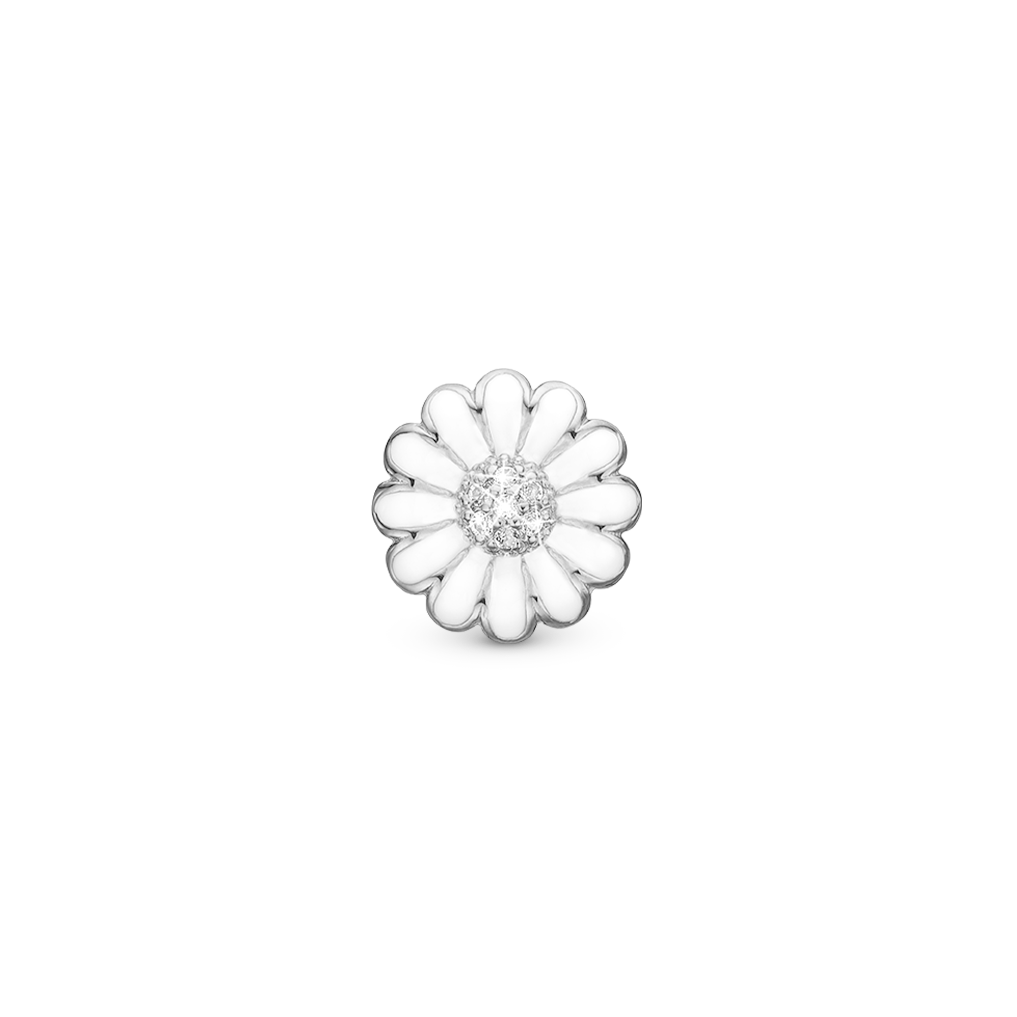 Topaz Marguerite Charm 6 mm for Classic Leather Bracelet - Sterling Silver
