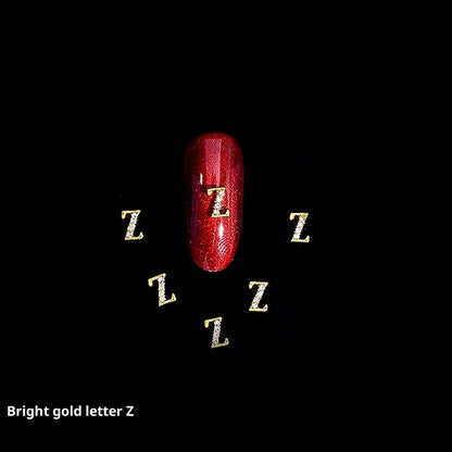 26 Letter Alloy Nail Ornament Nail Crystal