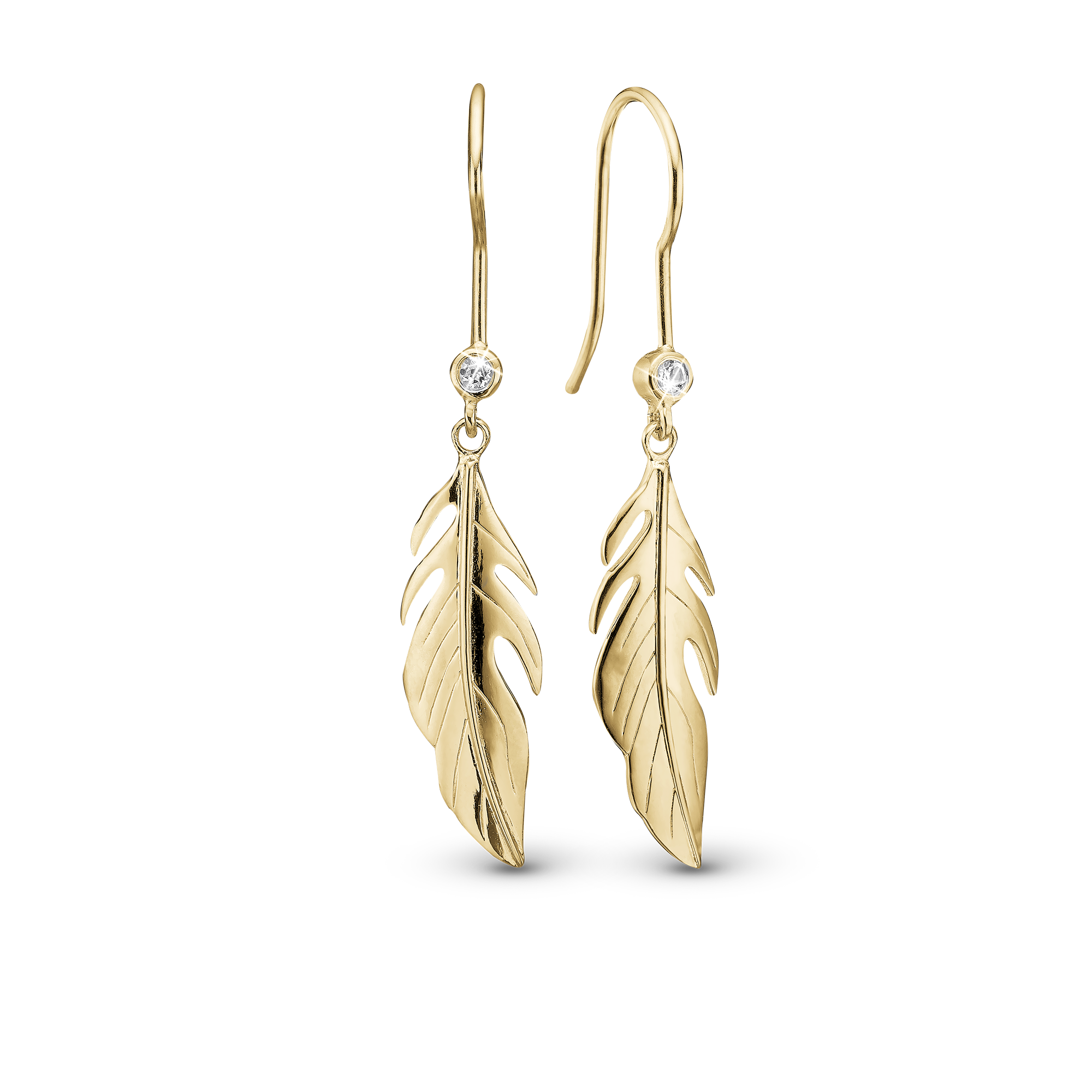 Large Feather Symphony ØreDrop Earringe - CHRISTINA