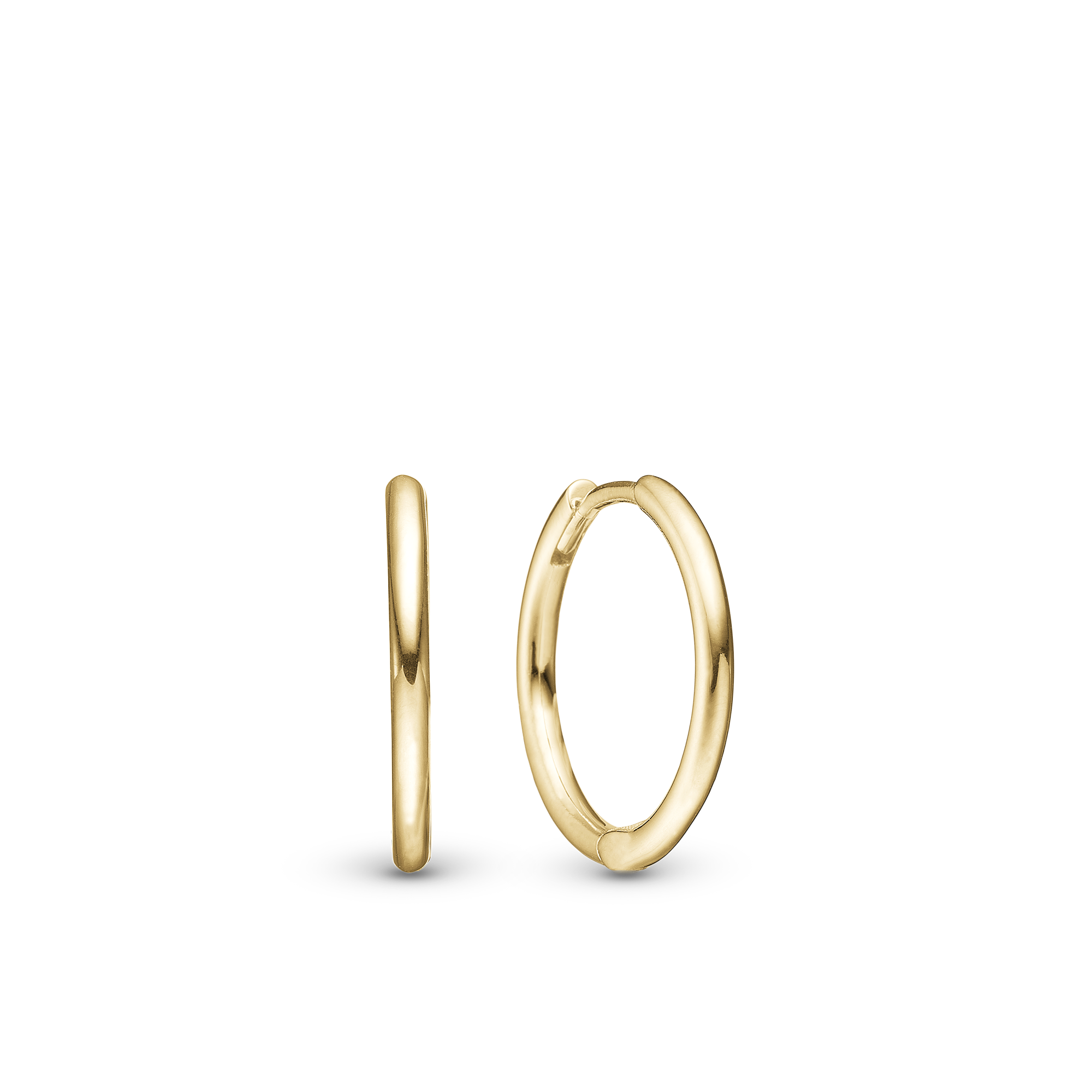 Shiny Hoops 16mm - Polished Gold Plated Sterling Silver