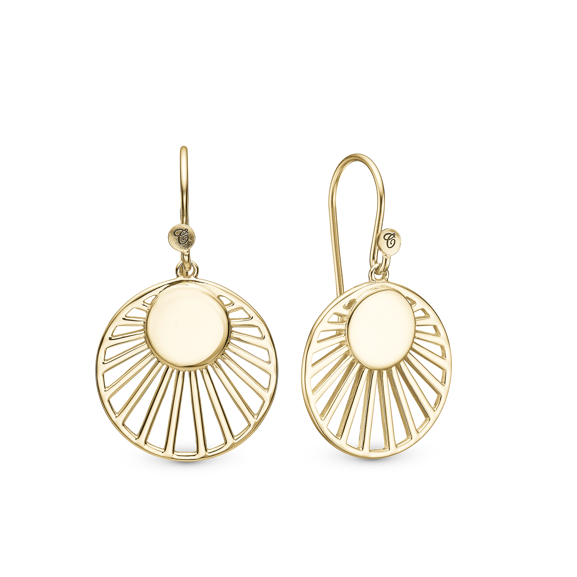 Sunset Hanger Dangle Earring - Gold Plated Sterling Silver
