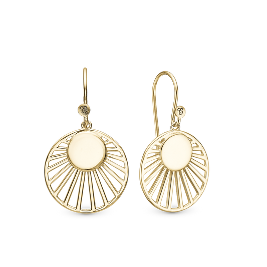 Sunset Hanger Dangle Earring - Gold Plated Sterling Silver