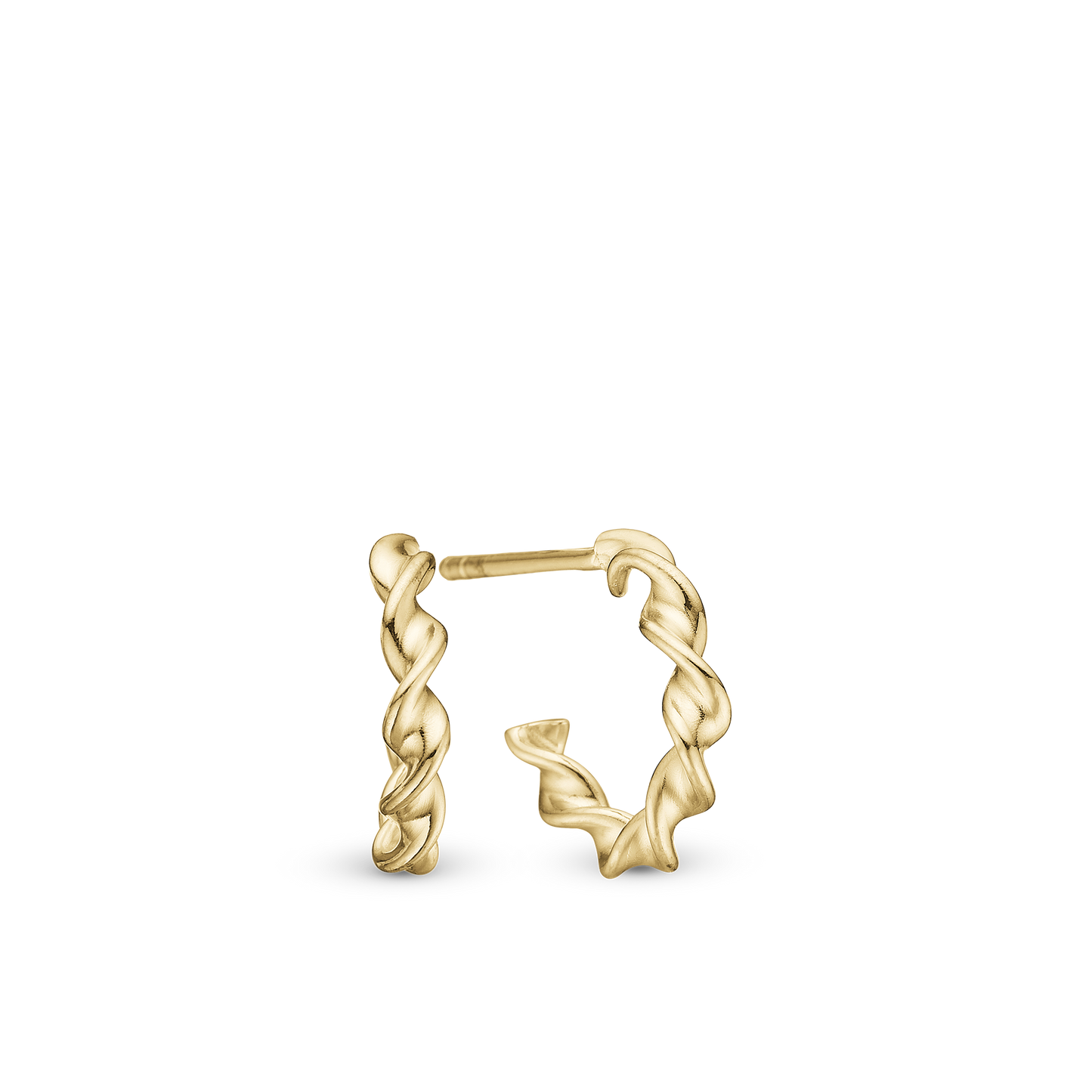 Twisted Creole Hoops - Gold Plated Sterling Silver