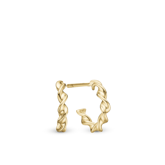 Twisted Creole Hoops - Gold Plated Sterling Silver