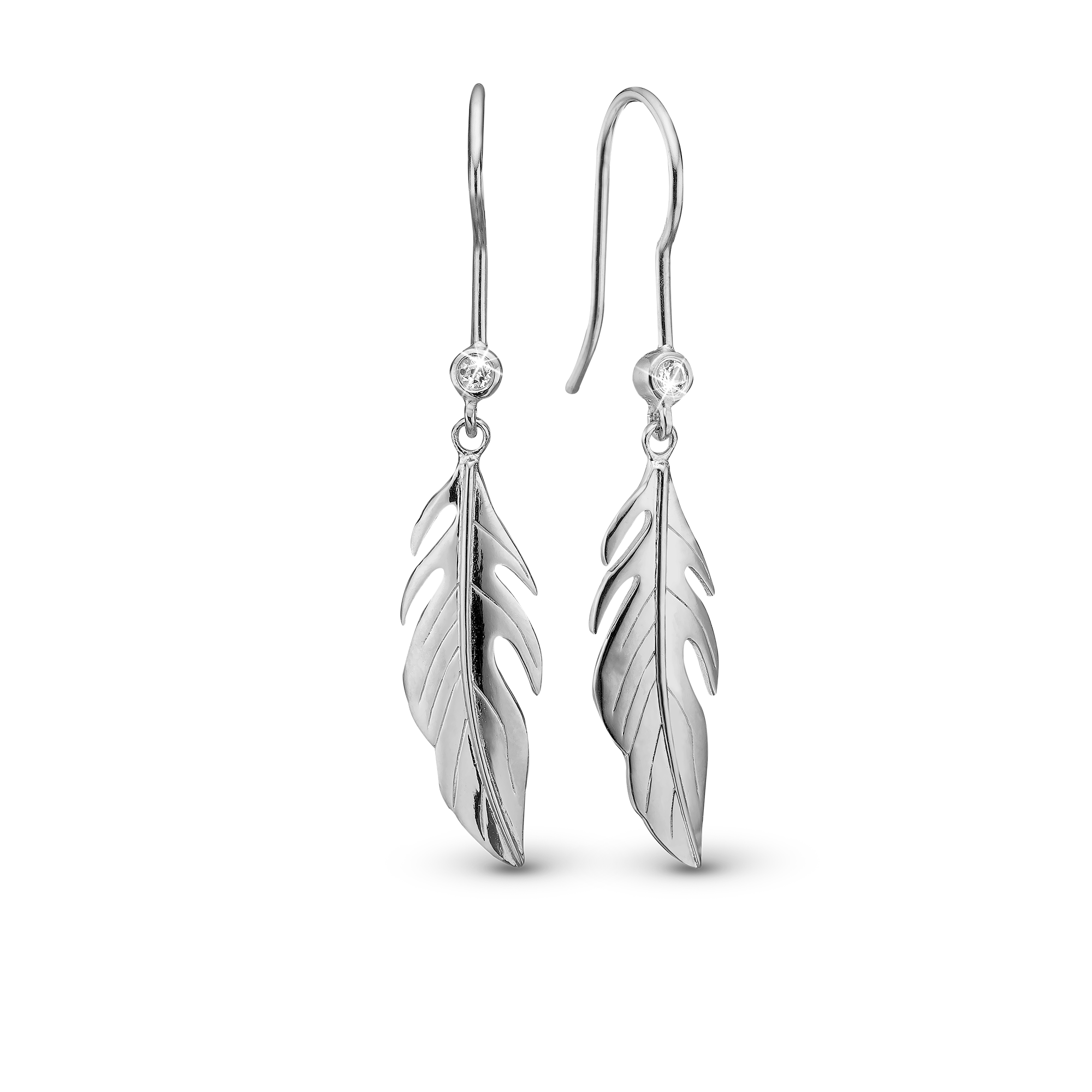 Large Feather Symphony ØreDrop Earringe - CHRISTINA