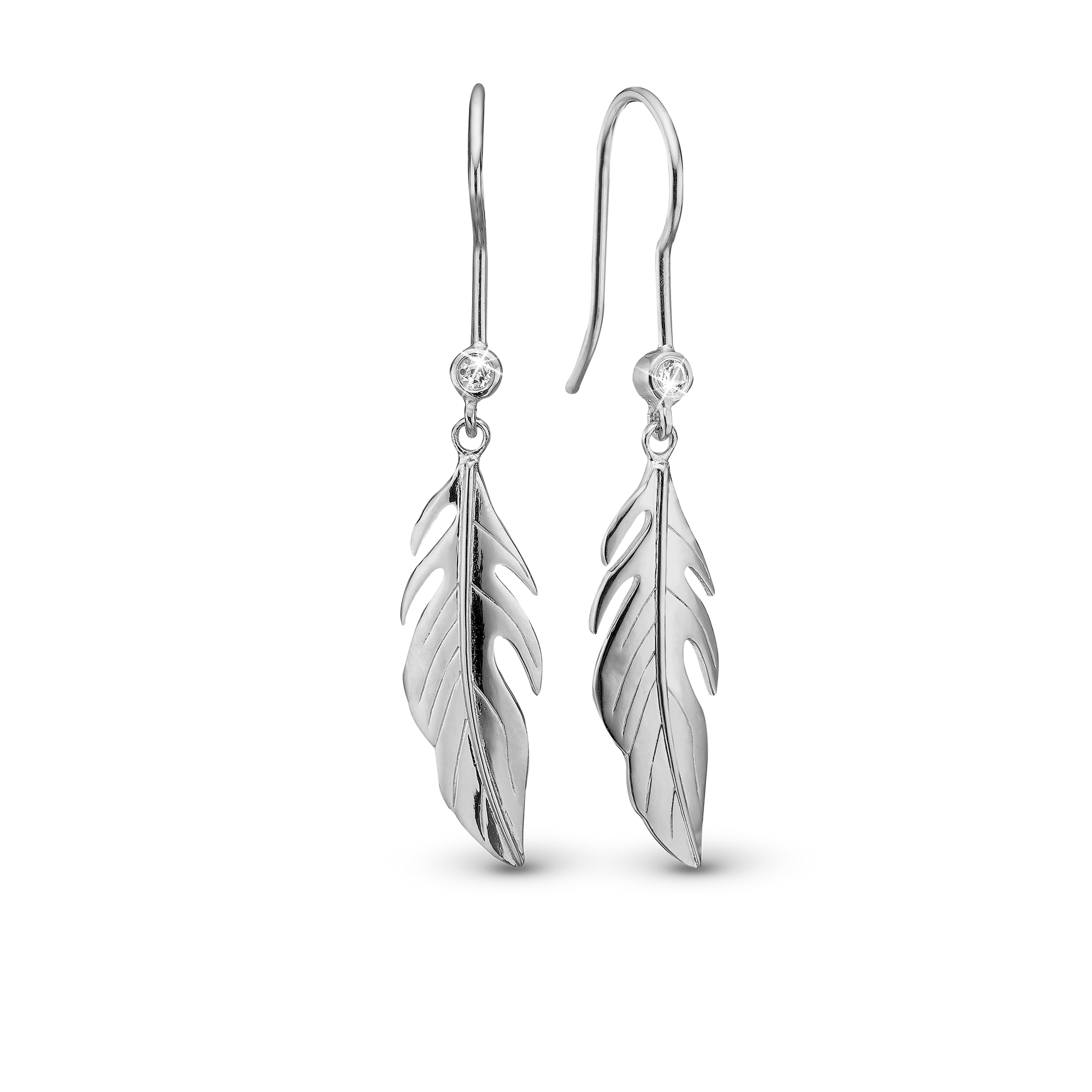 Large Feather Symphony ØreDrop Earringe - CHRISTINA