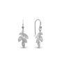 Leaf Beauty Dangle Earring - Brushed Sterling Silver