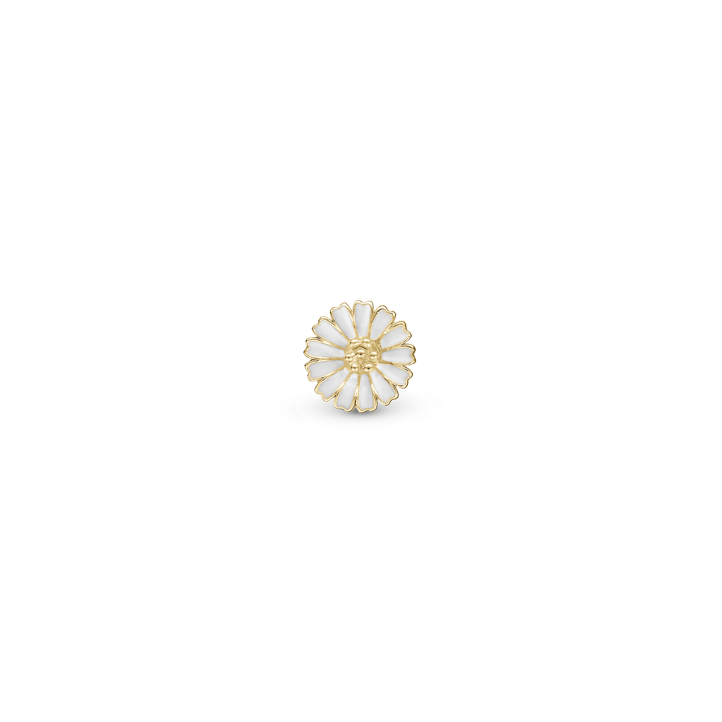 Marguerite Simple Earring Stud / Single Stud - Polished Gold Plated Sterling Silver