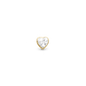 Sparkling Love Simple Earring Stud / Single Stud - Polished Gold Plated Sterling Silver with 1 Cubic Zirkonia