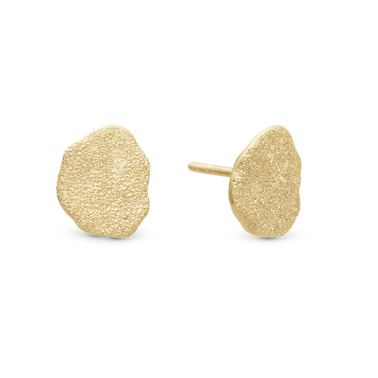 Sparkling Life Stud Earrings - Glitrende Gold Plated Sterling Silver