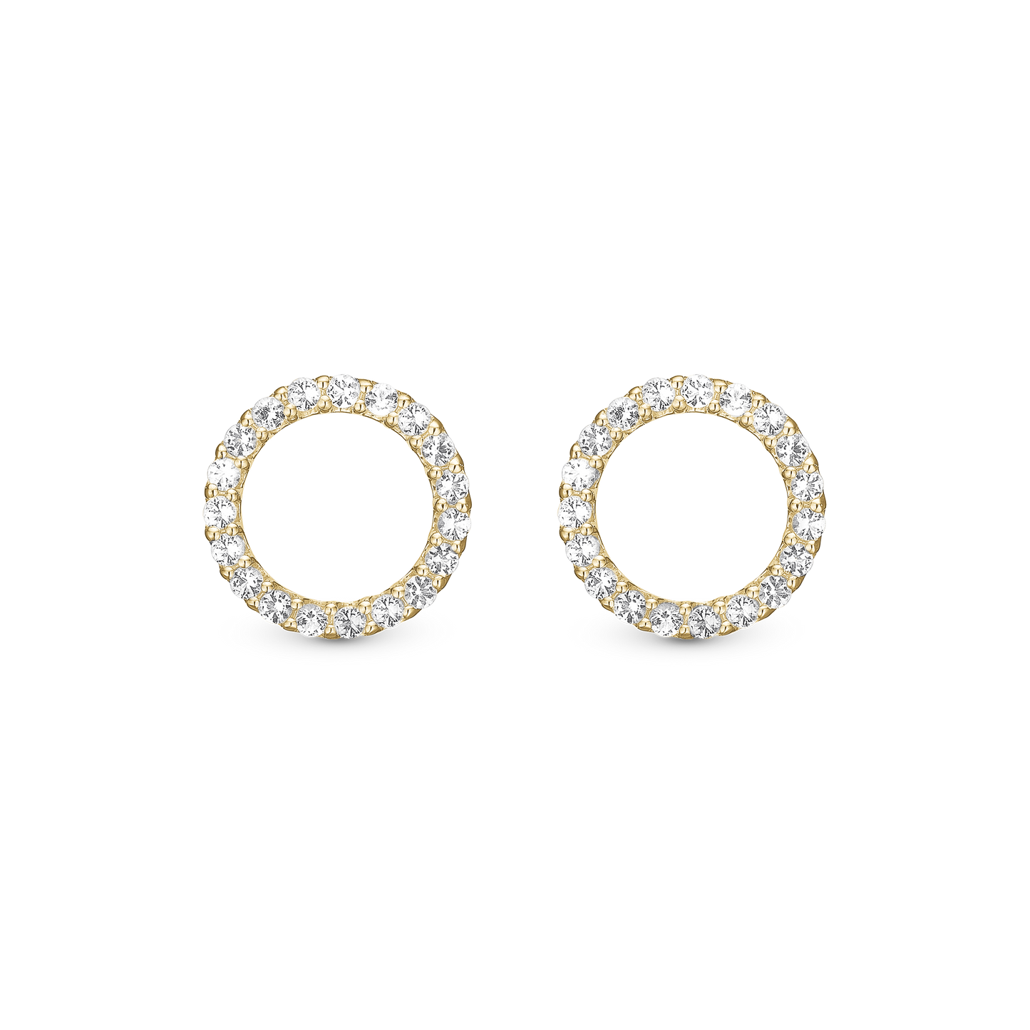 Topaz Sparkling Circle Stud Earrings Stud Earrings - CHRISTINA