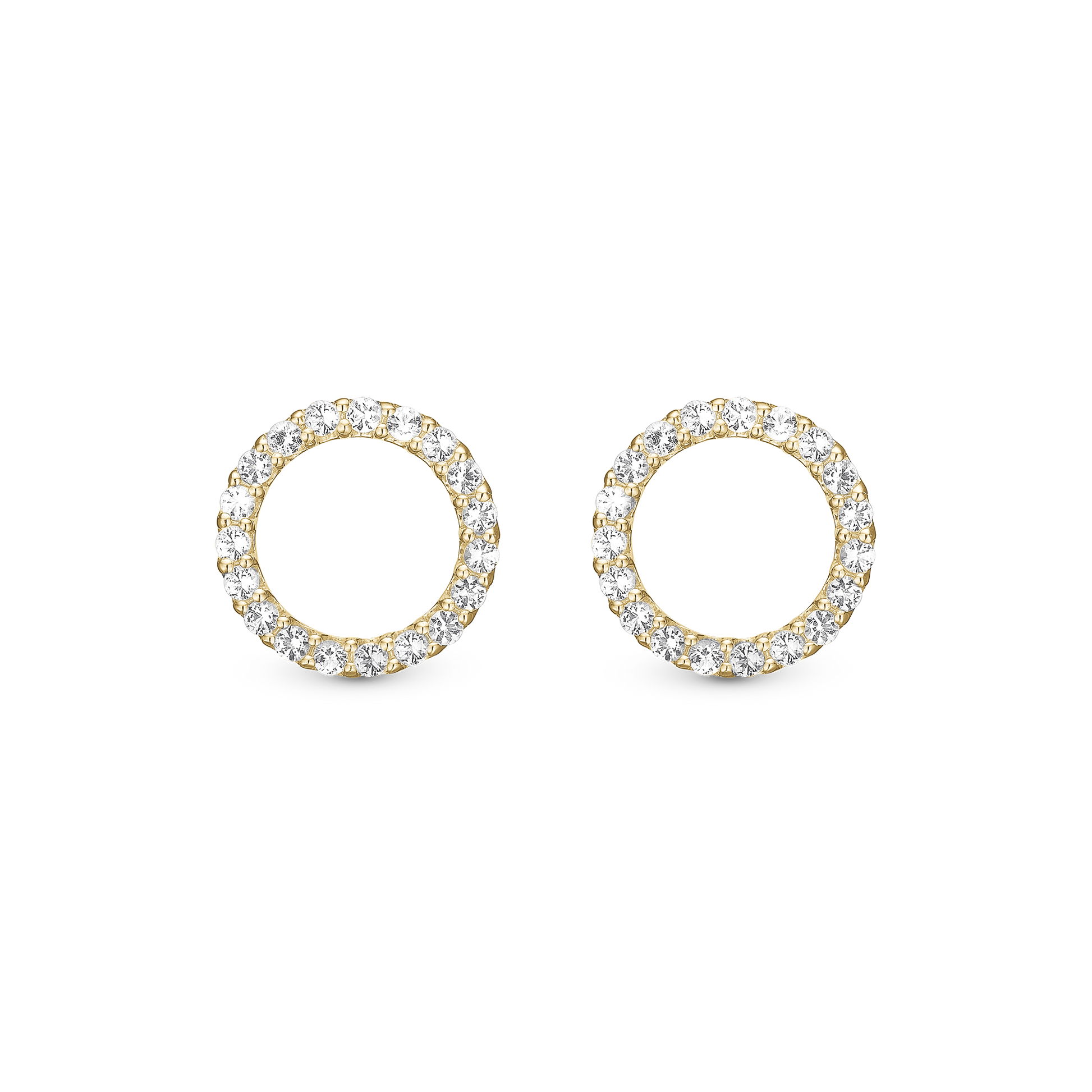 Topaz Sparkling Circle Stud Earrings Stud Earrings - CHRISTINA