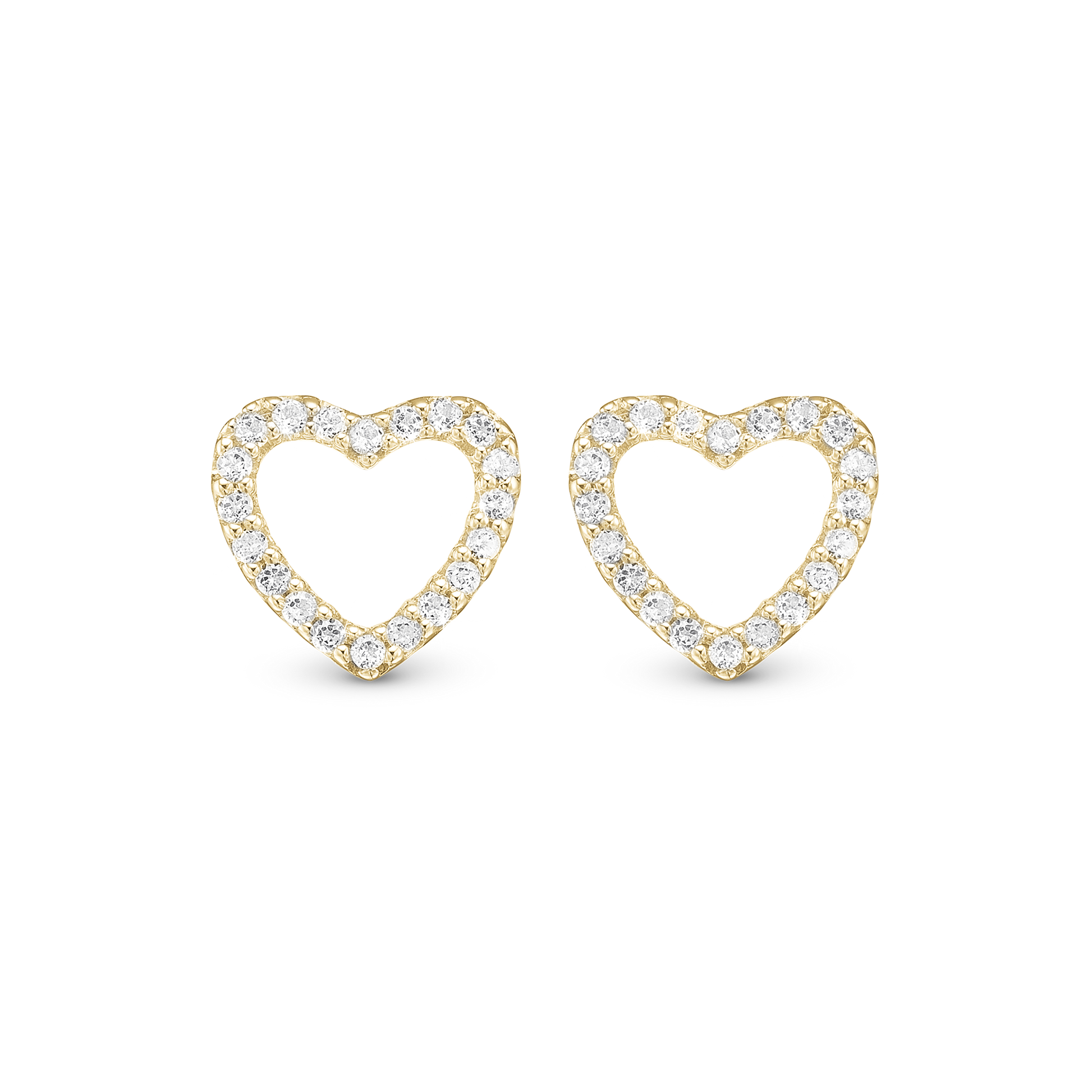 Topaz Sparkling Hearts Stud Earrings Stud Earrings - CHRISTINA