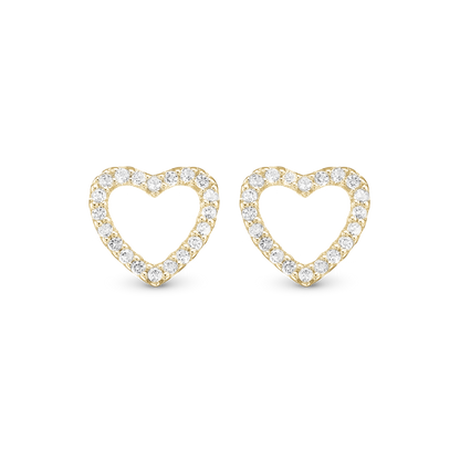 Topaz Sparkling Hearts Stud Earrings Stud Earrings - CHRISTINA