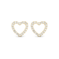 Topaz Sparkling Hearts Stud Earrings Stud Earrings - CHRISTINA
