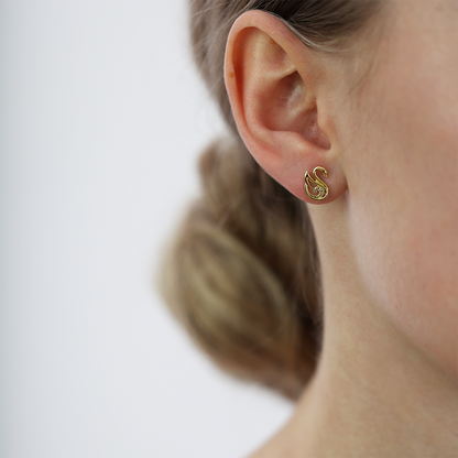 The Swan Stud Earrings Stud Earrings - CHRISTINA