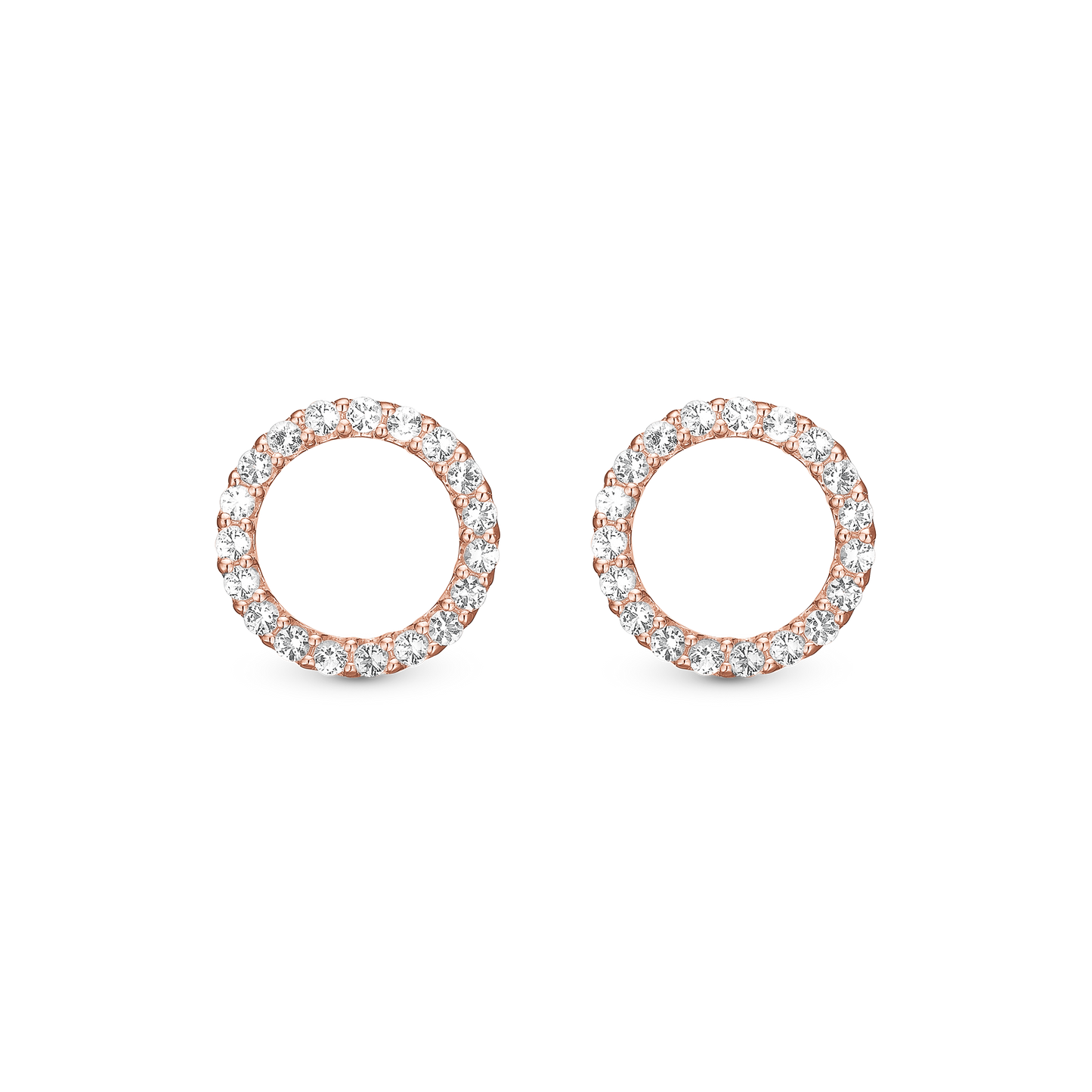 Topaz Sparkling Circle Stud Earrings Stud Earrings - CHRISTINA