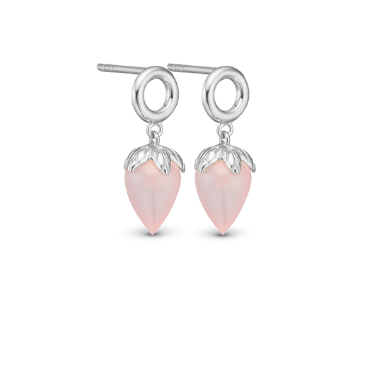 Pink Chalcedony Stud Earrings - CHRISTINA