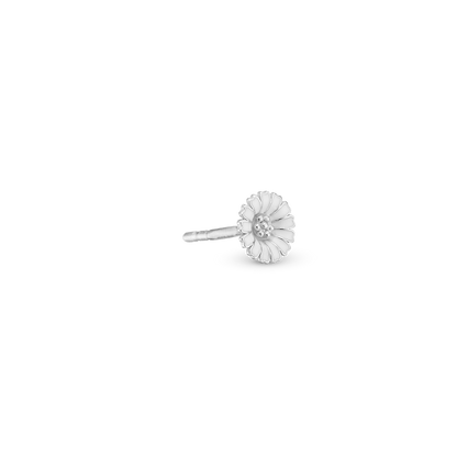 Marguerite Simple Earring Stud / Single Stud - Polished Sterling Silver