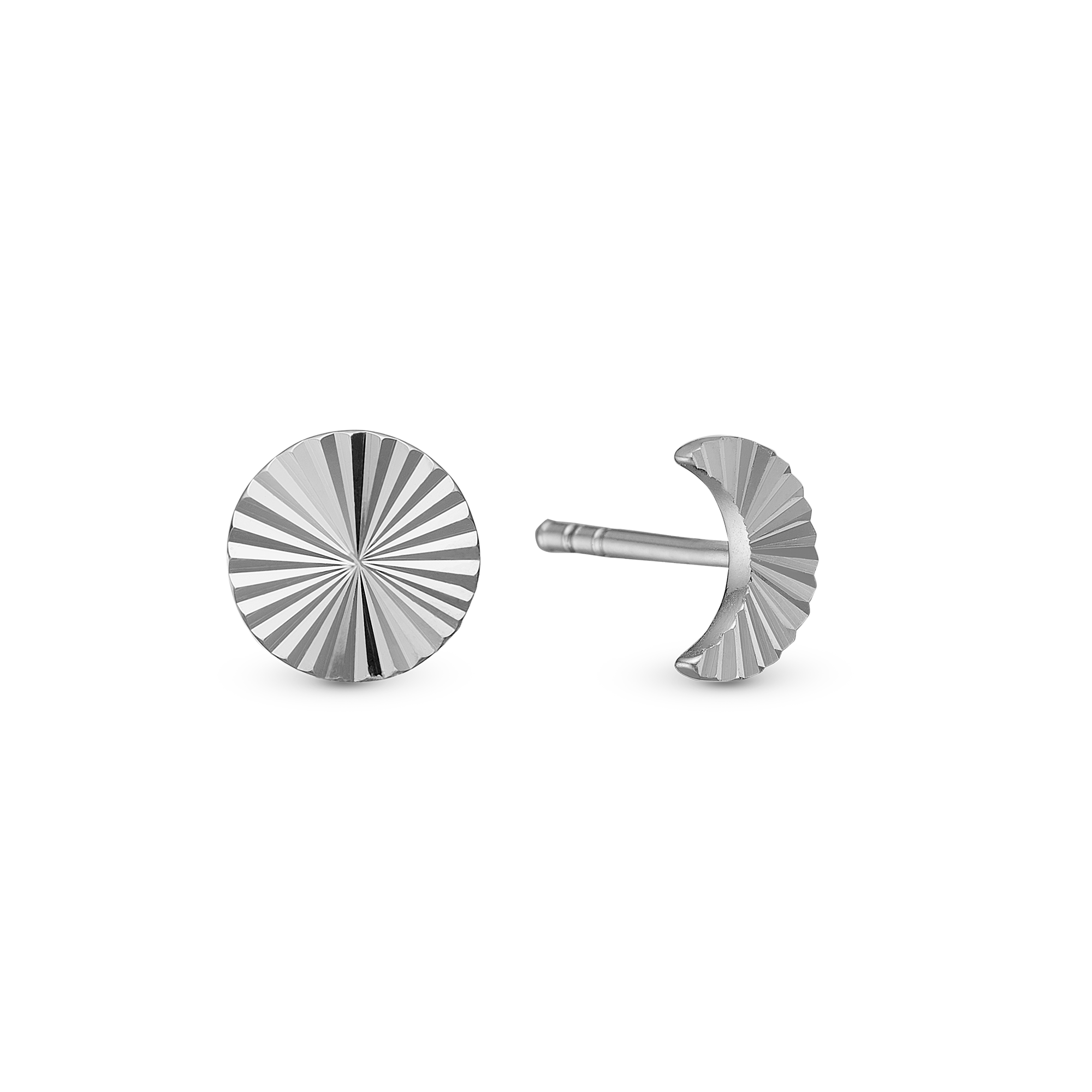 Moons Stud Earrings - Sterling Silver