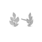 Leaf Beauty Stud Earrings - Polished Sterling Silver