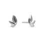 3 leafs Stud Earrings - Polished Sterling Silver