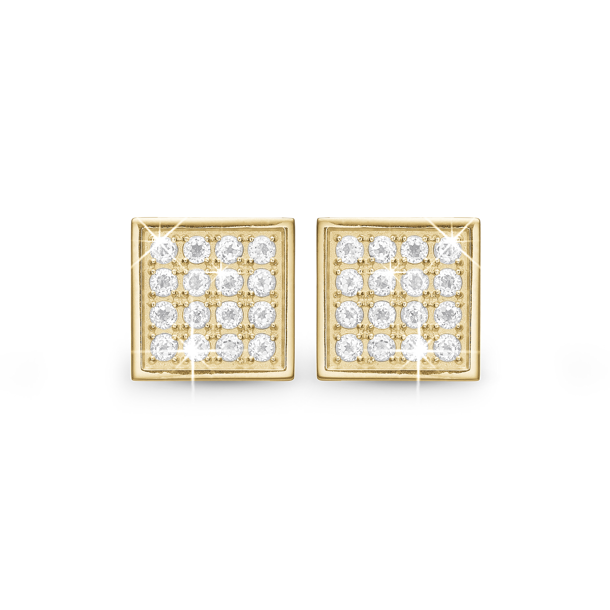 Square Topaz Balance Øreclips - CHRISTINA