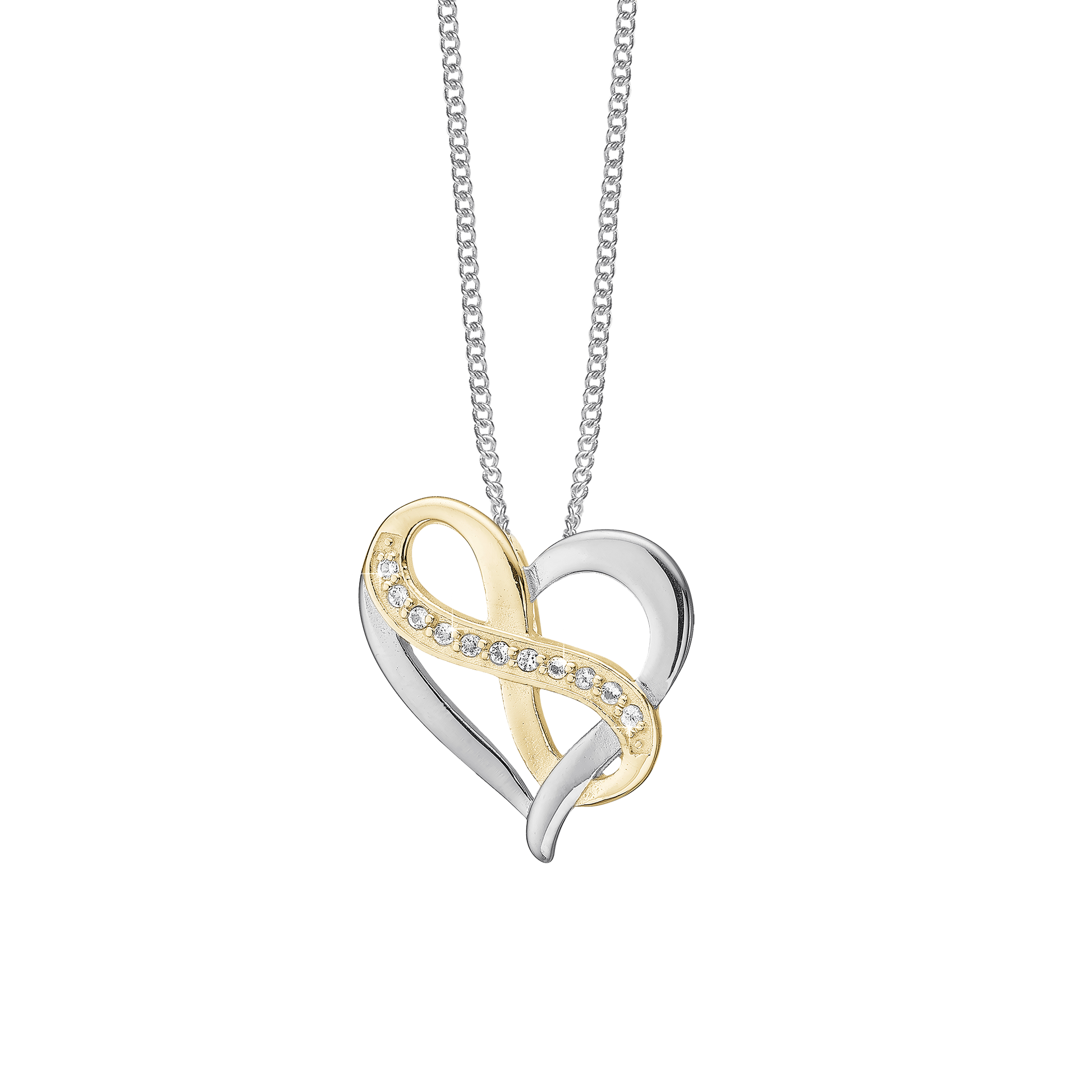 Heart with Eternity Earring Pendant - CHRISTINA