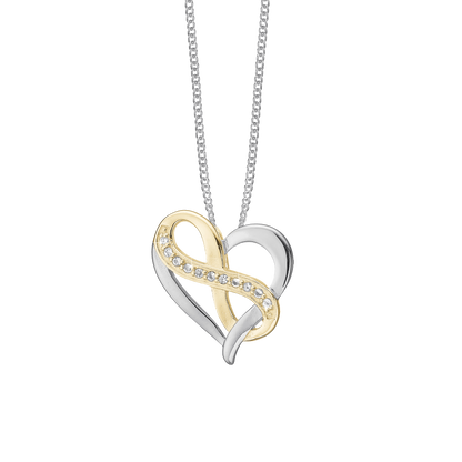 Heart with Eternity Earring Pendant - CHRISTINA