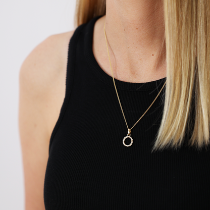 Topaz Circle Earring Pendant - CHRISTINA