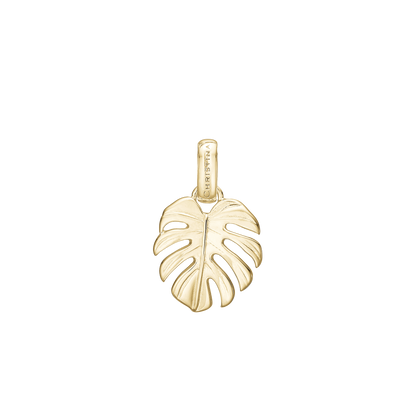 Rainforest Earring Pendant - Polished Gold Plated Sterling Silver