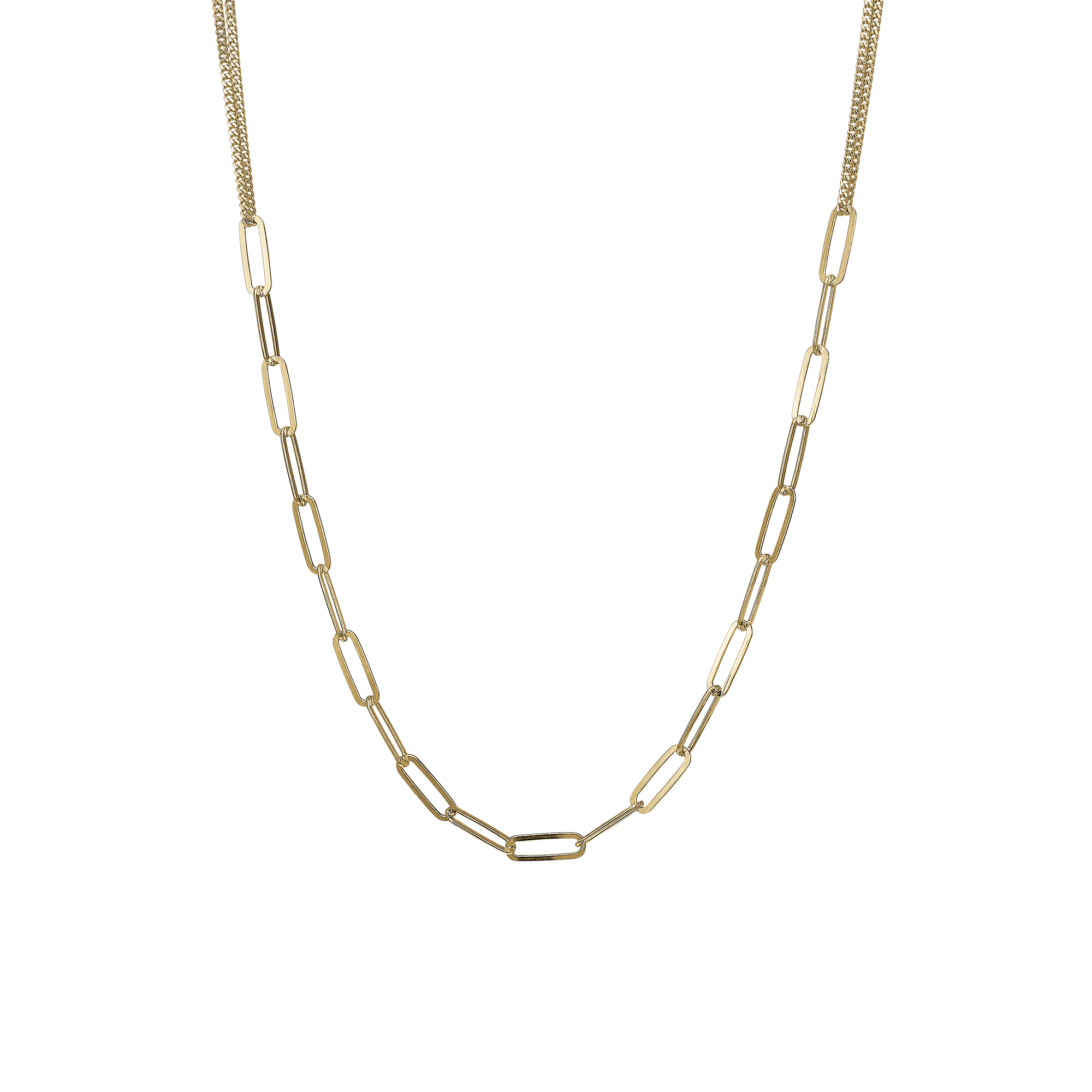 Joined together Necklace - Gold Plated Sterling Silver