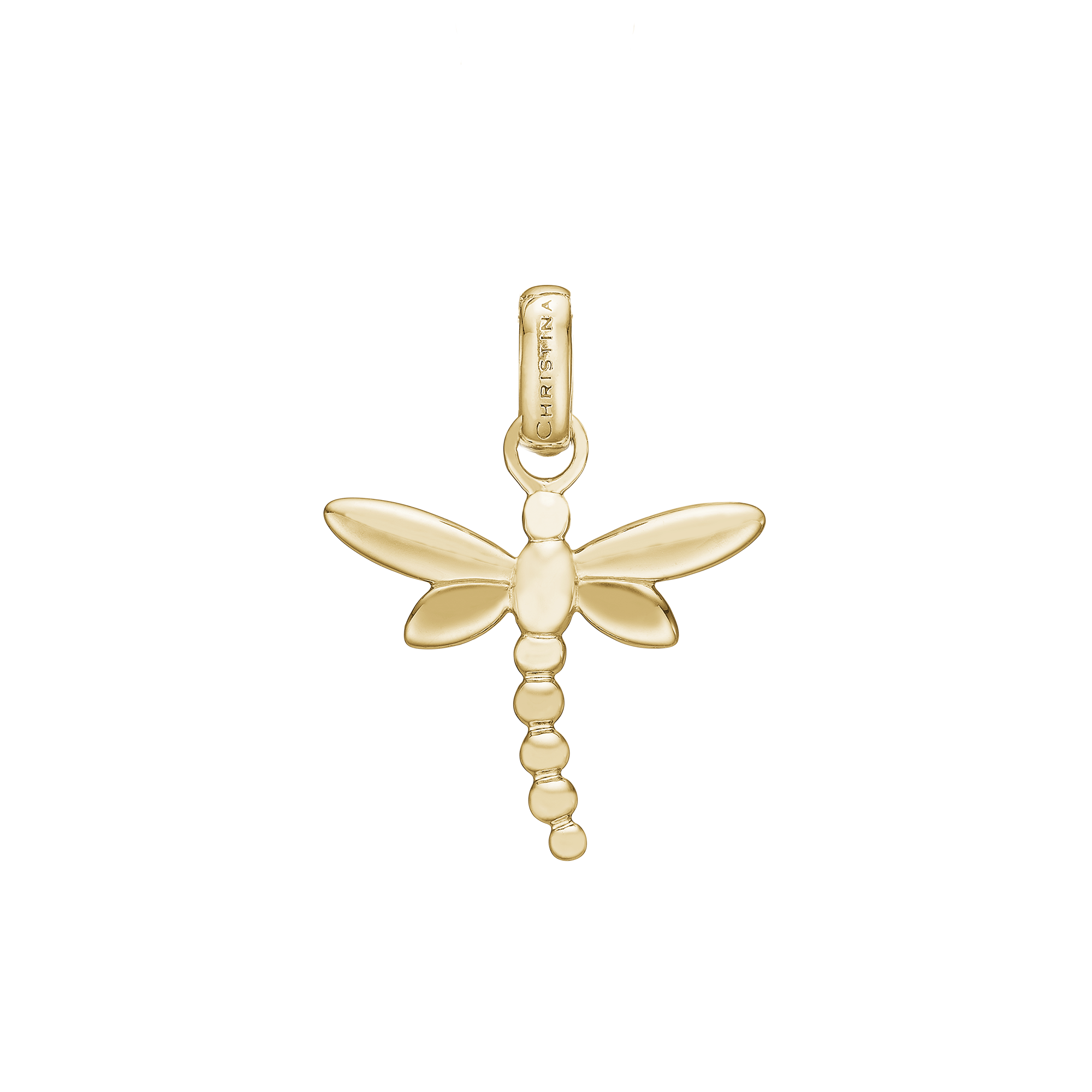 Dragonfly Earring Pendant - Gold Plated Sterling Silver