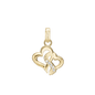 Beloved Earring Pendant - Gold Plated Sterling Silver with 5 white Cubic Zirkonia