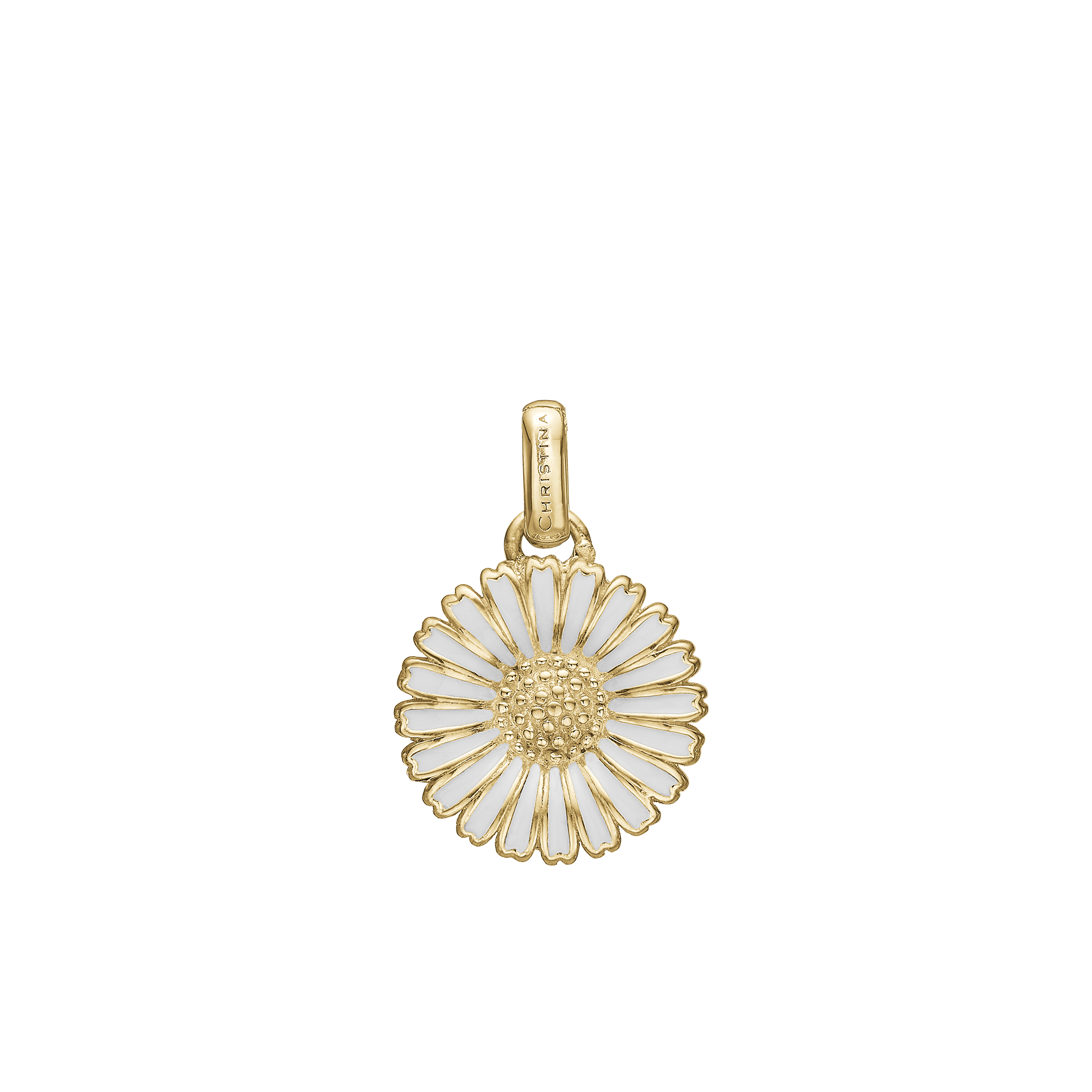 Marguerite Ø15mm Earring Pendant - Gold Plated Sterling Silver