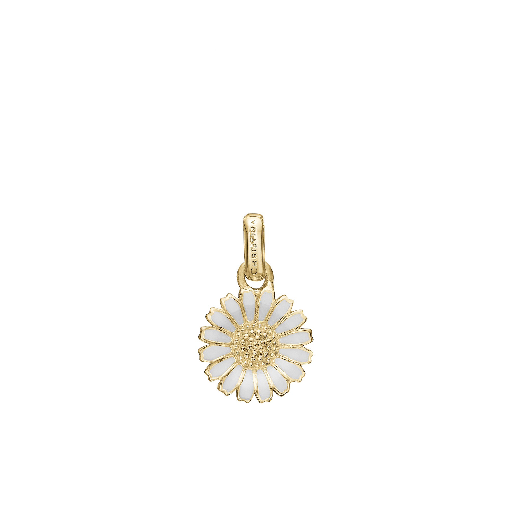 Marguerite Ø 8mm Earring Pendant - Gold Plated Sterling Silver