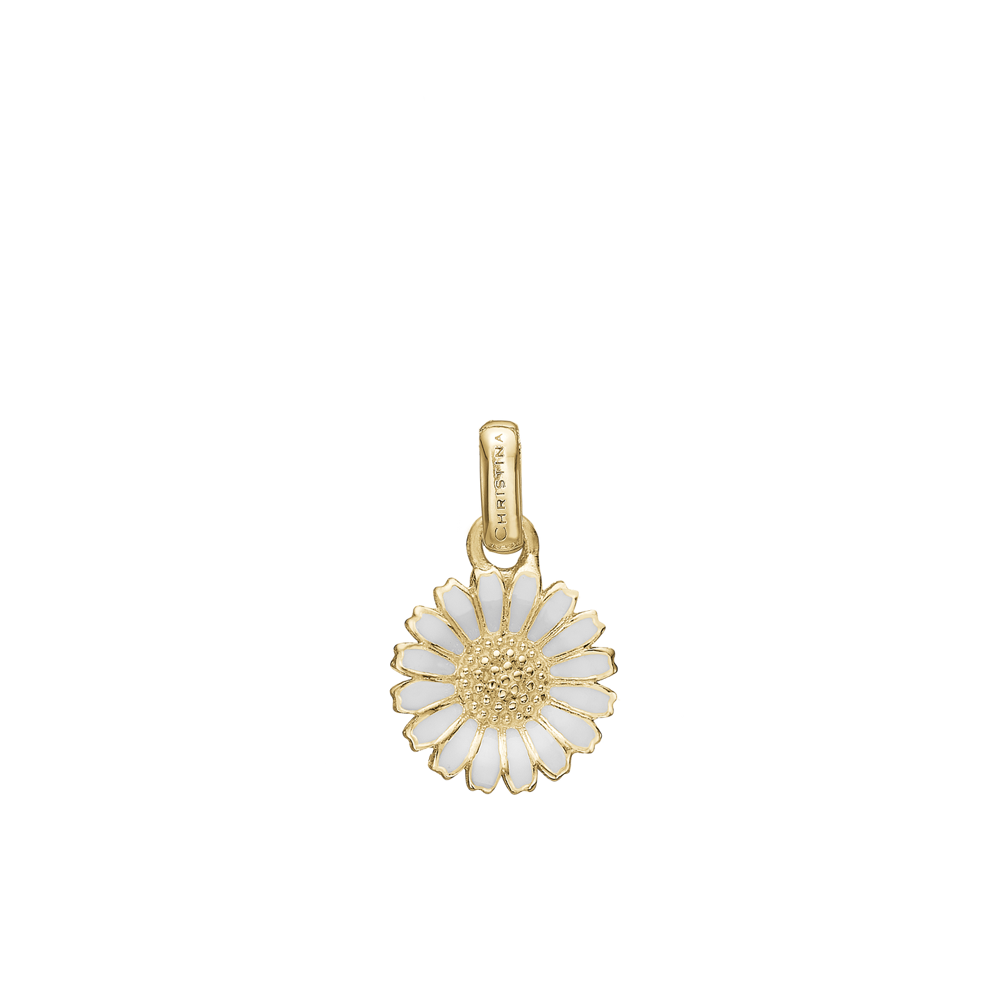 Marguerite Ø 8mm Earring Pendant - Gold Plated Sterling Silver