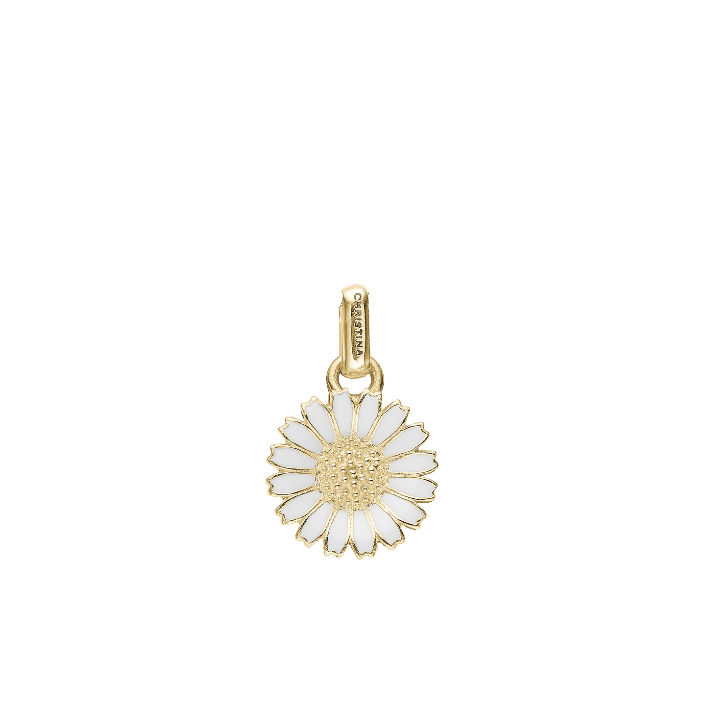 Marguerite Ø 12mm Earring Pendant - Gold Plated Sterling Silver