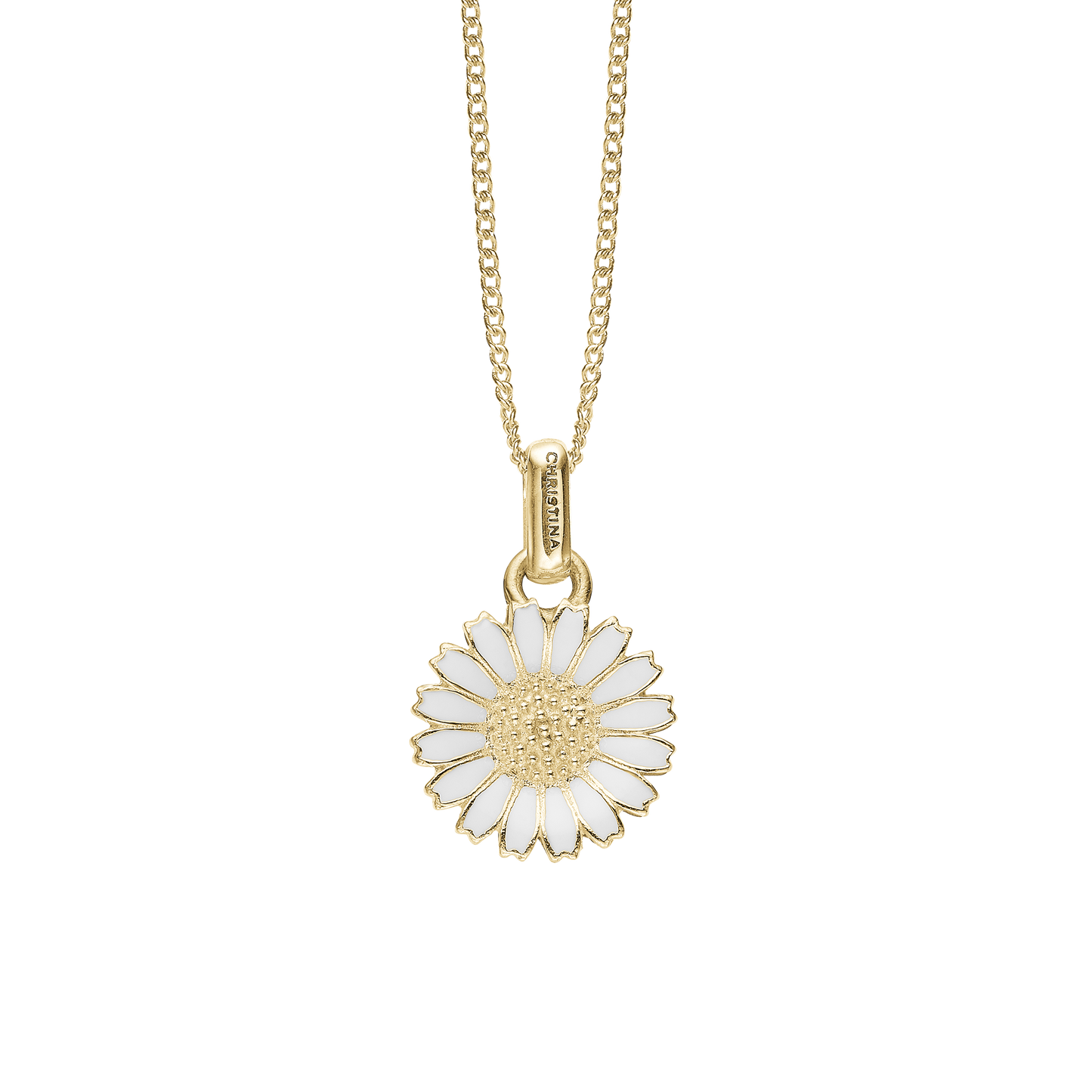 Marguerite Ø 12mm Earring Pendant - Gold Plated Sterling Silver