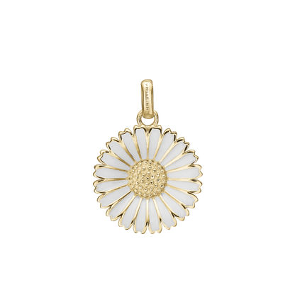 Marguerite Ø 20mm Earring Pendant - Gold Plated Sterling Silver