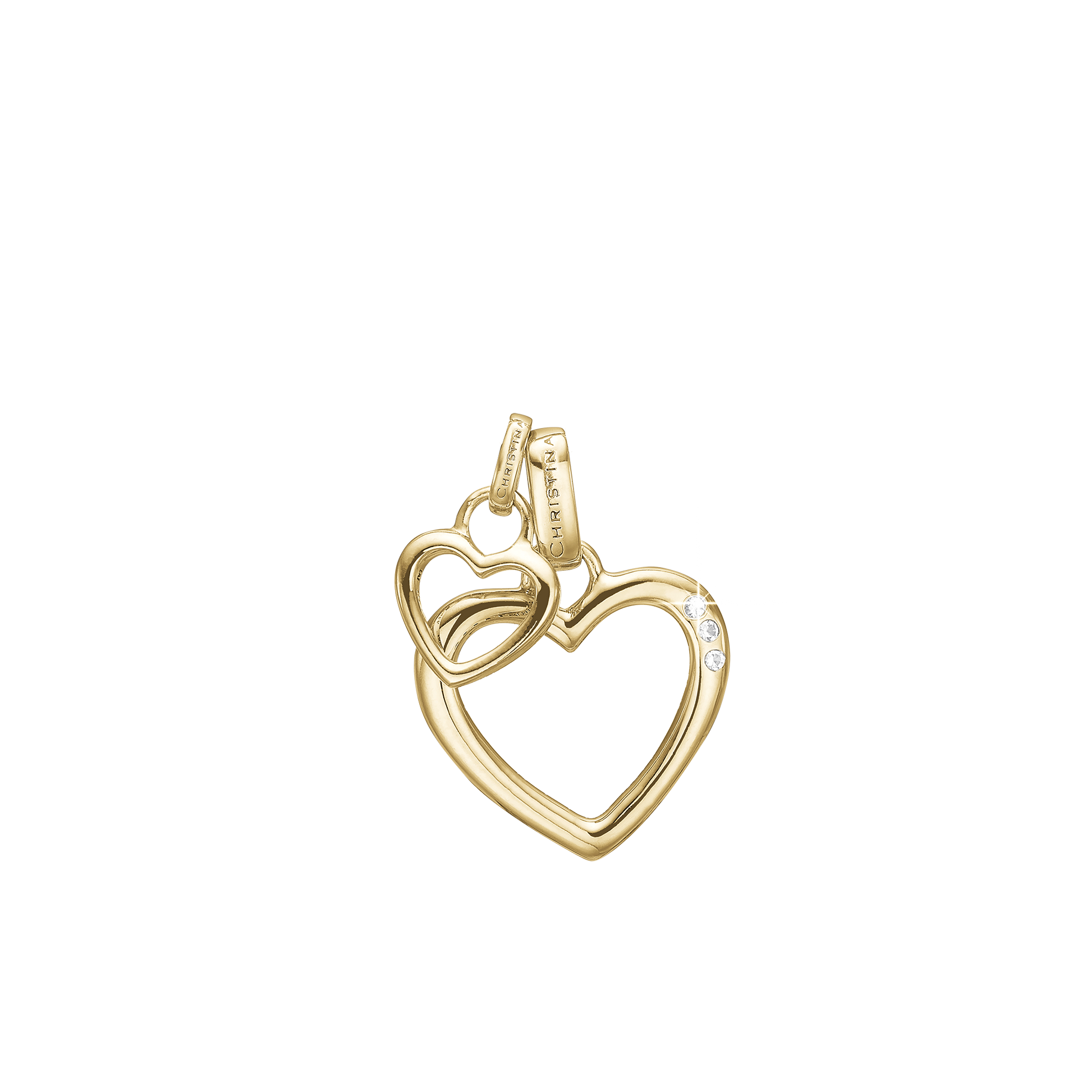 Open Mother Hearts Earring Pendant - CHRISTINA