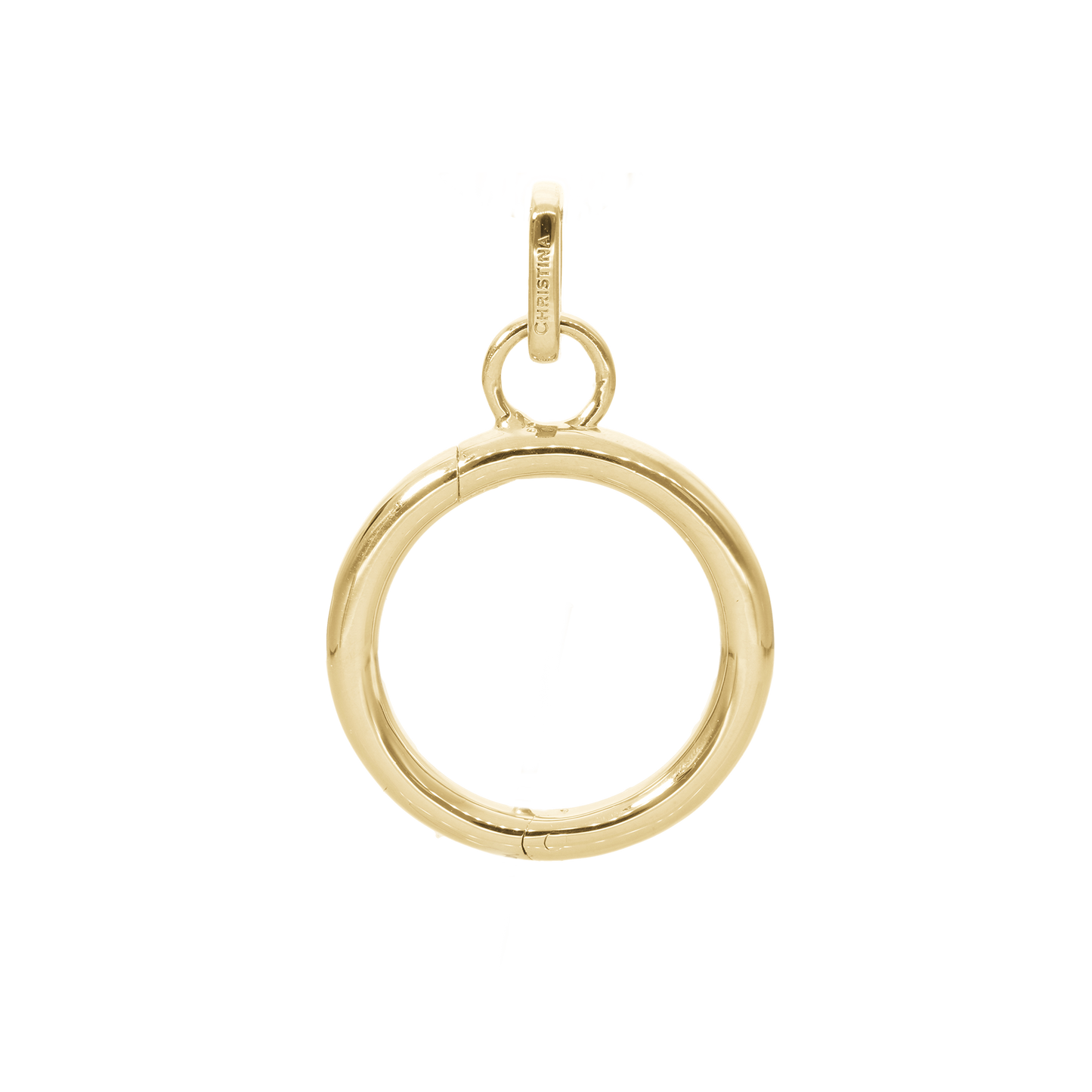 Collectors Oval Earring Pendant - Polished Gold Plated Sterling Silver