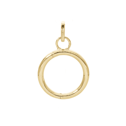 Collectors Oval Earring Pendant - Polished Gold Plated Sterling Silver