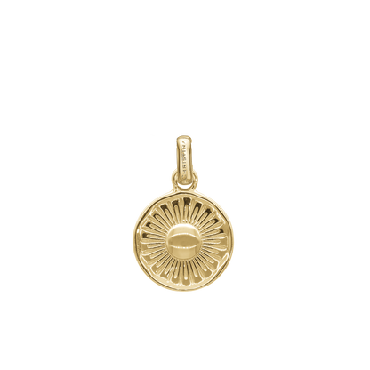 Magic Sun Earring Pendant - Polished Gold Plated Sterling Silver