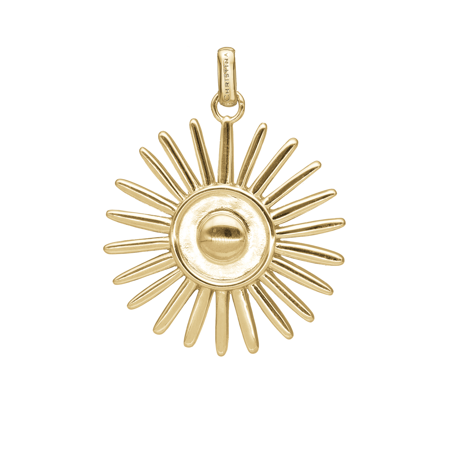 Sunshine Earring Pendant - Polished Gold Plated Sterling Silver