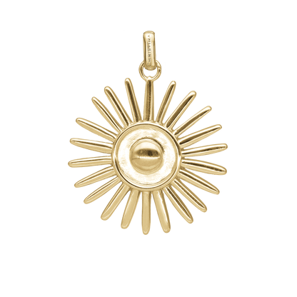 Sunshine Earring Pendant - Polished Gold Plated Sterling Silver